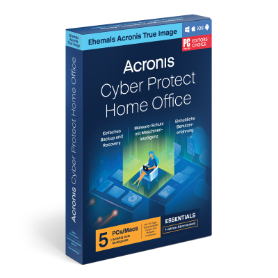 Acronis Cyber Protect Home Office Essentials, předplatné na 1 rok, 5 zařízení pro Windows