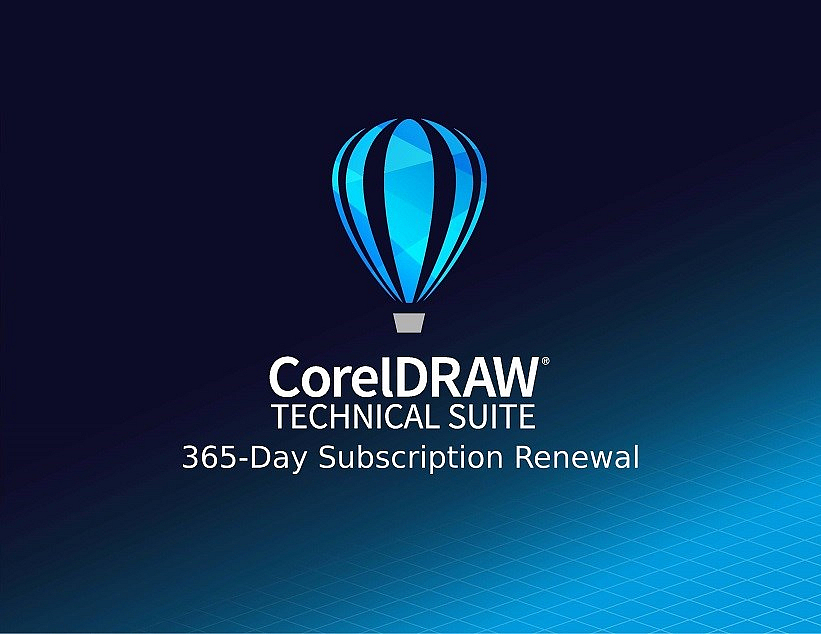 CorelDRAW Technical Suite obnovení na 1 rok pro 251-2500 uživatelů