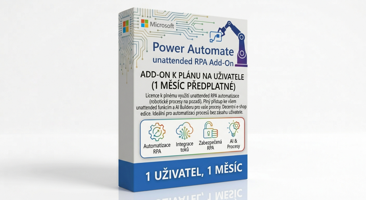 Power Automate unattended RPA Add-On na 1 měsíc